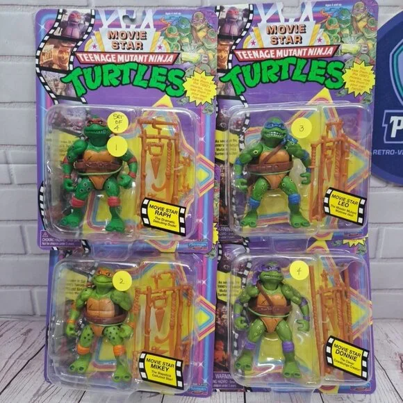 Teenage Mutant Ninja Turtles Classics Movie Star Set of 4 2023 Playmates Sealed - Picture 1 of 10